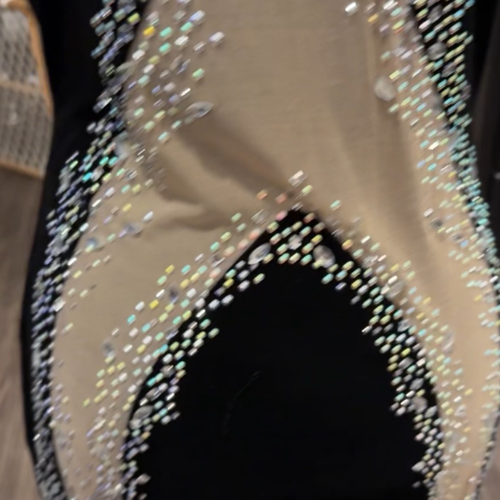 Embellished velvet-mesh dress